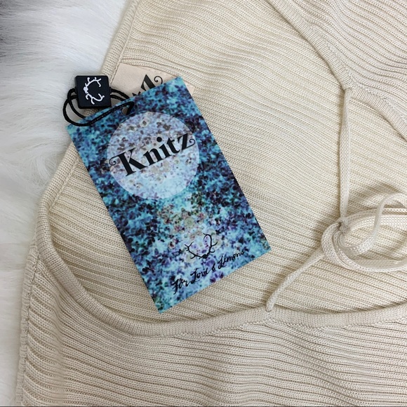 For Love & Lemons Delancey Mini Dress Cream S NWT - Picture 9 of 16